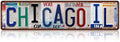 Vintage City Street Sign Chicago,IL Wall Decor Metal Tin Signs for Bar Home Bedroom Garage