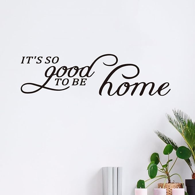Motivational Home Wall Decals for Bedroom: Inspirational Family Quotes Vinyl Art Wall Stickers for Living Room Kitchen Apartment Bathroom - It's So Good to Be Home 45" X 12.6"