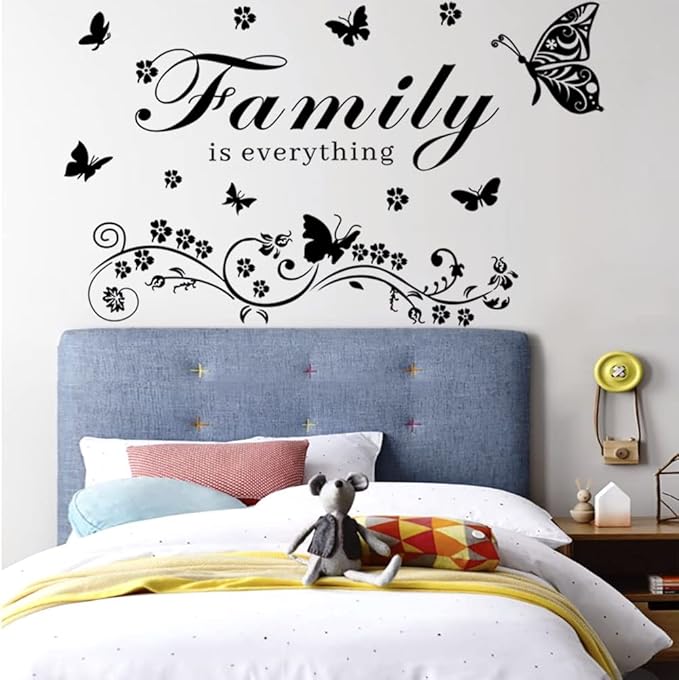 Family Wall Art Decal - Removable Wall Stickers Quotes 'Family is Everything' for Living Room, Bedroom, Dining Room, Kitchen