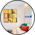 Round Mirror, Black Round Mirror 26 inch, Circle Wall Mounted Mirrors for Bathroom, Living Room, Bedroom, Vanity, Entryway, Hallway.