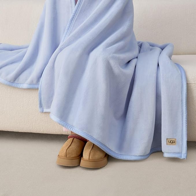 UGG Coco Plush Fleece Throw Blanket – Soft & Cozy Blanket for Couch, Bed & Sofa, Perfect for Home Decor, House Warming Gifts or Luxurious Birthday Gifts for Women, 50" x 70", Lavender Misty Wisteria