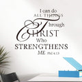 Inspirational Wall Decor Quotes Stickers–I Can Do All Things Through Christ Who Strengthens Me– Decor for Living Room Bedroom Classroom Playroom Nursery Room Wall Decals Decorations