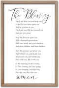 comurdyo The Blessing Bible Verse Wall Art Christian Decor for Home 16"×24" May The Lord Bless You And Keep You Scripture Sign Religious Bible Quotes Wall Decoration Wood Framed Hanging (Wood)