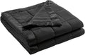 Madison Park King Size Blanket Ultra-Soft Microfiber King Size, Box Quilting with Satin Binding, All Season & Lightweight King Summer Blanket for Bed, Couch & Sofa, King, Balck