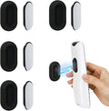 Magnetic Remote Control Holder Wall Mount - 4 Pcs No Drill Self-Adhesive Organizer for Air Conditioner & TV Remotes, Storage Caddy for Televisions Backside - Black