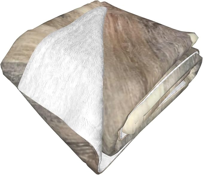 Caramel Brown Grey Beige Farmhouse Barn Wood Throw Blankets 40"x30" Lightweight Flannel Fleece Cozy Soft Blanket Home Decor for Couch Bed Sofa Bedroom Living Room Travel Birthday Christmas All Season