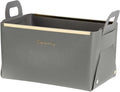 Foldable Basket Organizers and Storage Shelves Cart Cabinet Closet,Small Cube Organizer Bin with Handles (Dark Grey)