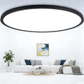 20 Inch Large LED Flush Mount Ceiling Lights, 35W 4200 LM LED Ceiling Light Fixtures, 2700K/3000K/4000K/5000K/6500K Selectable, Ultra Thin Black Panel Lights for Bedroom, Laundry, Bathroom, 1-Pack