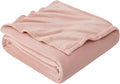 Hansleep Fleece Blanket for Couch Dusty Pink, Super Soft Flannel Fuzzy Throw Plush Cozy Blanket for All Seasons, Dusty Pink, Throw 50x60 Inches