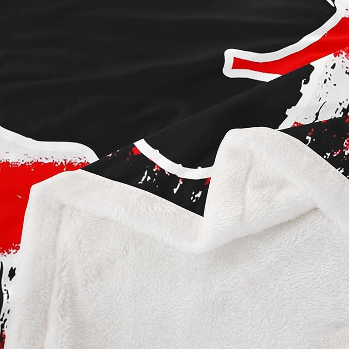 Dirt Bike Fleece Throw Blanket 40"X50" Retro American Flag Throw Blanket For Kids Boys Teen Men,Motocross Rider Sherpa Blanket Black Tie Dye Red Blue Usa Flag Plush Blanket For Bed Sofa Couch