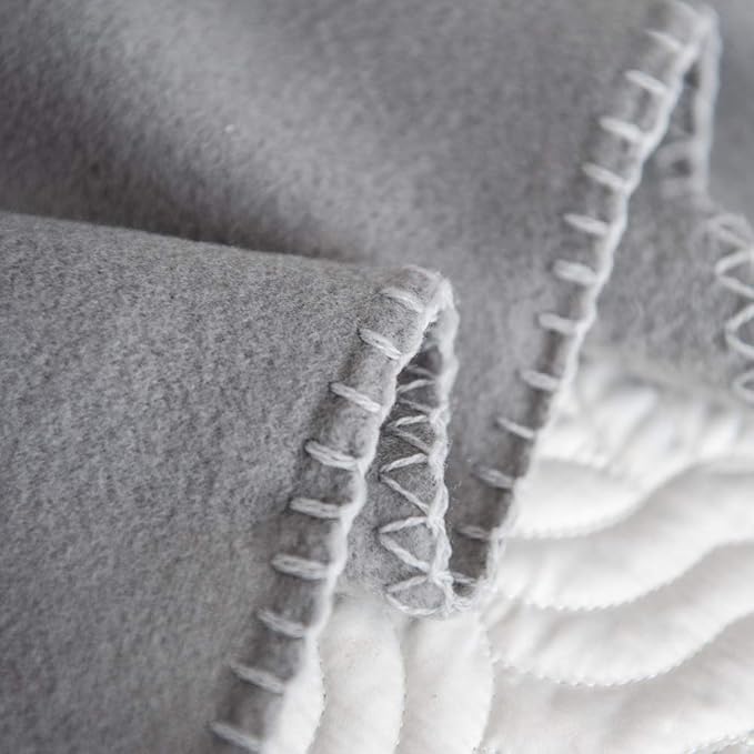 CAI TENG Fleece Throw Blankets Lightweight Warm for Soft Cozy Pet-Friendly Bulk Fleece Blanket Solid for Home, Bed, Sofa, Dorm, Office, Gifts, Outdoor (Grey, Pack of 6-50 x 60 inch)