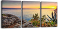 TTHYUEWS Wall Art For Living room beach sunset landscape Wall Decor for artwork Painting 16" x 24" 3 Pieces Canvas Prints For bedroom Decor Modern Salon kitchen office wall Painting Home decorations
