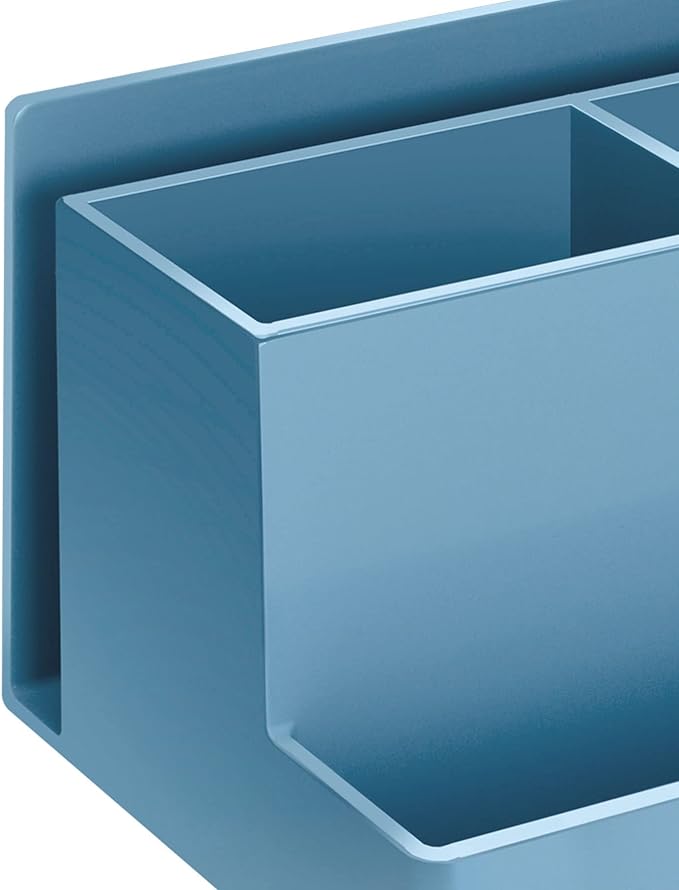 Acrimet Desktop Organizer - Multi Organizer Caddy Holder for Office, Home and School use (Plastic) (Solid Blue Color)