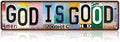 Vintage God Is Good Street Sign Wall Decor Metal Tin Signs for Bar Home Bedroom Garage