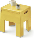 Nightstand Bedside with Storage Space, Multifunctional Colorful Plastic End Table Small Side Table for Bedroom, Dorm and Small Spaces, Easy Assembly(14.7" D x 11.8" W x 15.8" H, Yellow)
