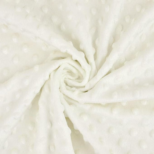 American Baby Company Heavenly Soft Chenille Receiving Blanket (30" x 40"), 2-Layer Design with Minky Dot & Silky Satin, Cream, for Boys and Girls