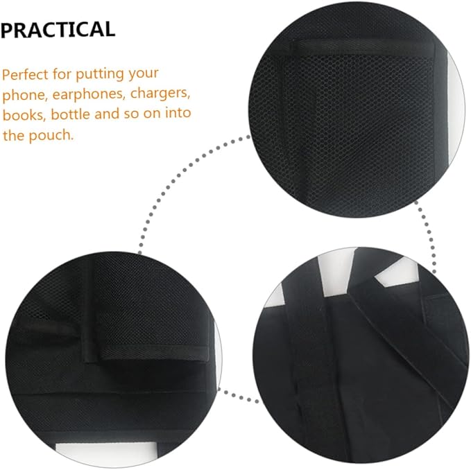 Healifty Bedside Hanging Organizer Bag for Dorm Rooms Multipurpose Storage Pouch with Multiple Pockets for Phones Chargers Books Sundries for Rooms Living