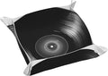 Single Black Vinyl Record Valet Tray Leather Desktop Storage Organizer Bedside For Keys Coin Candy Sundries