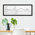 TQianJiang Family is Everything Wall Decor Art 24"X10" Living Room Sign Large Wood Framed Wall Hanging (Black)
