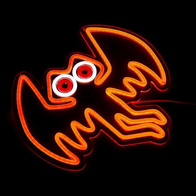 Mothman Neon Signs for Wall Decor，Led Neon Light for Bedroom Office Party，Christmas Gifts for Children