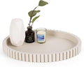 Oval Tray for Coffee Table Decor, 15" Concrete Tray, Table Centerpieces Decorative Trays for Home Decor, Modern Decorative Trays for Coffee Tables, Centerpiece Trays, Gray