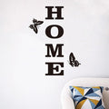 Inspirational Home Quotes Wall Stickers: Motivational Family Butterfly Vinyl Art Wall Decals for Bedroom Living Room Kitchen Apartment Bathroom - Home 15.8" X 21"