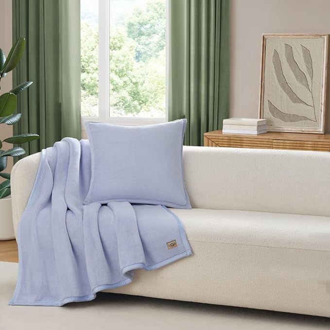UGG Coco Plush Fleece Throw Blanket – Soft & Cozy Blanket for Couch, Bed & Sofa, Perfect for Home Decor, House Warming Gifts or Luxurious Birthday Gifts for Women, 50" x 70", Lavender Misty Wisteria