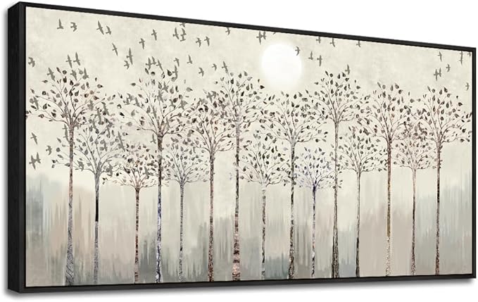 Scenery Abstract Wall Painting Framed Canvas Wall Art For Living Room Large Size Wall Decorations For Bedroom Office Wall Decor Pictures Artwork Canvas Prints Home Boho Wall Decor Black Framed