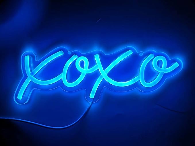 Ulalaza Neon Light Sign LED XOXO Night Lights USB Operated Decorative Marquee Sign Bar Pub Store Club Garage Home Party Decor