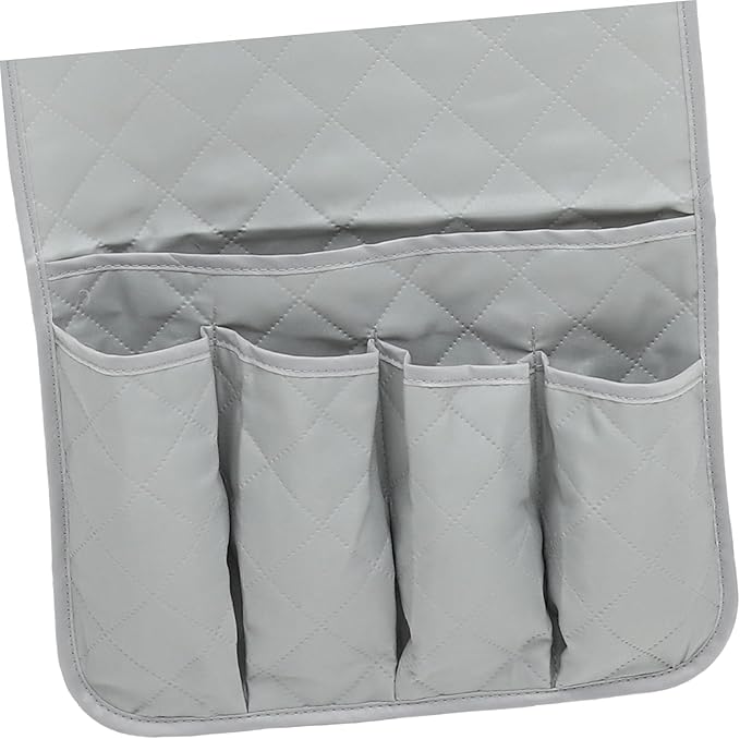 Amosfun 3pcs Storage Pouch Organizer Hanging Bag Zipper for Dorm Bedside Home Sofa Hospital Practical and Grey