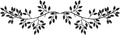 Hotop 2 Pieces Metal Tree Leaf Wall Decor Vine Olive Branch Leaf Wall Art Wrought Iron Scroll Sculptures Above the Bed, Living Room, Outdoor Decoration (Classic Style,Black)
