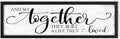 And So Together They Built A Life They Loved Sign Above Bed Wall Decor: Love Quotes Wall Art Black Frame Bedroom Signs Modern Rustic Farmhouse Hanging Plaques for Living Room Bedroom 12" x 40"