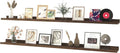 Floating Shelves for Wall Decor, Long Wall Mounted Storage Shelf for Bedroom, Living Room, Bathroom, Kitchen, Nursery, Display Picture Ledge Shelf with Lip Set of 2-56 Inches, Walnut