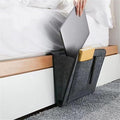 Bedside Caddy,Felt Bed Side Caddy Organizer With 5 Pockets For Remote,Bed Pockets Bedside Storage Can Hold Tablet Magazine Book Phone And Fruit,For Bed,Sofa,Desk (grey)