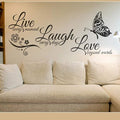 Live Every Moment, Laugh Every Day, Love Silent Wall Stickers, Family Inspirational Wall Stickers, Suitable for Baby Room, Living Room, Art Home Decoration Size 22.8" x 10.6"…