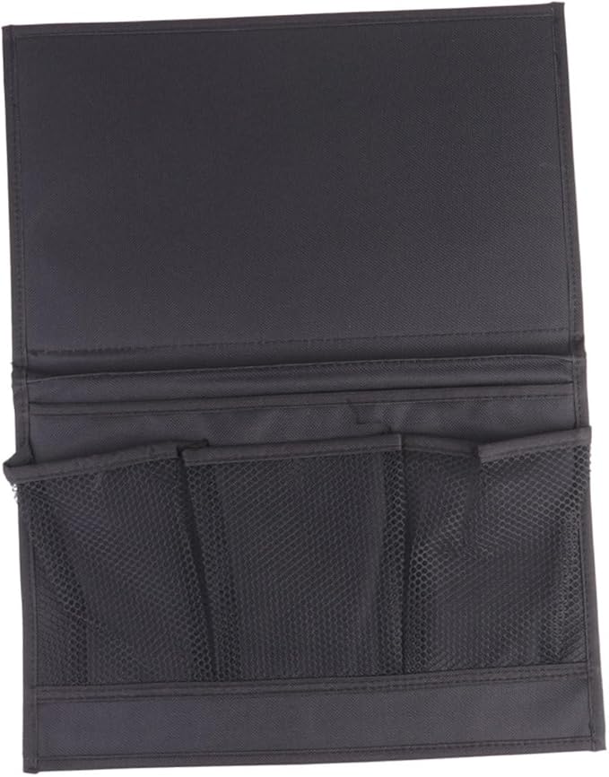 Luxshiny Convenient Black Hanging Pouch for Bedside Storage Capacity Organizer for Phone Chargers Books and More for Sofa Dorm Hospital and Home Use