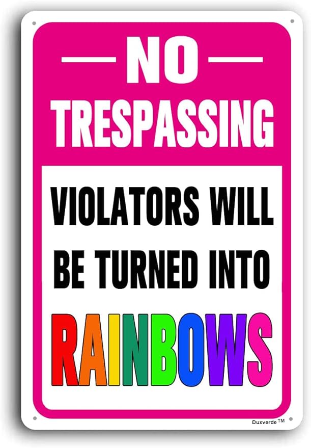 12"x16" Aluminum No Trespassing Girl Cave Sign - Ideal For Kids, Tween, & Little Girls Rooms