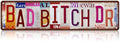 Vintage Bad Bitch Dr Wall Decor Street Signs Pink Room Metal Tin Signs Gife for Women Girl 16 x 4 Inches