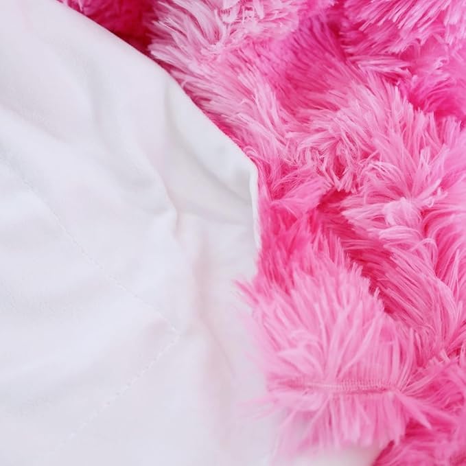 Plush Super Soft Blanket Bedding Sofa Cover Furry Fuzzy Fur Warm Throw Qulit Cozy Couch Blanket for Winter (Tie Dye Pink,63x79 Inches)