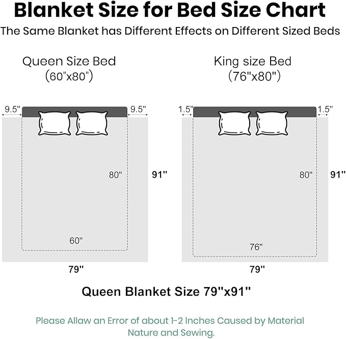 JYK Fleece Plush Blanket - 3.5 LB, 1 Ply Lightweight Korean Style Mink Blanket, Queen 79" x 91" - Super Soft, Warm & Cozy, Microfiber Bed Blanket for All Seasons, Light Purple