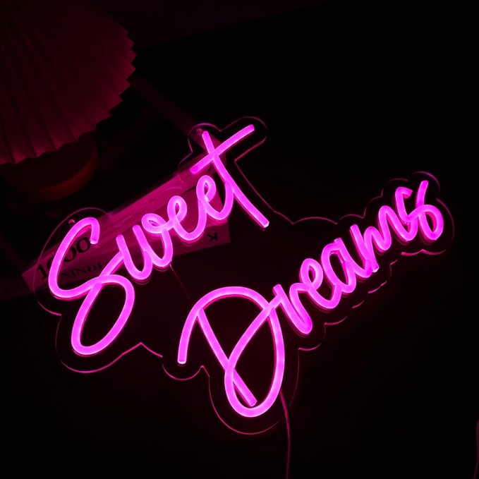 Sweet Dream Neon Signs for Wall Decor，Led Neon Light for Bedroom，Bedroom,Christmas Birthday Party Gift