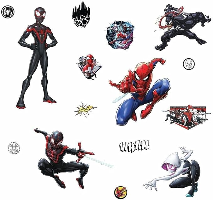 RoomMates RMK3922SCS Marvel Spider-Man Miles Morales Peel and Stick Wall Decals