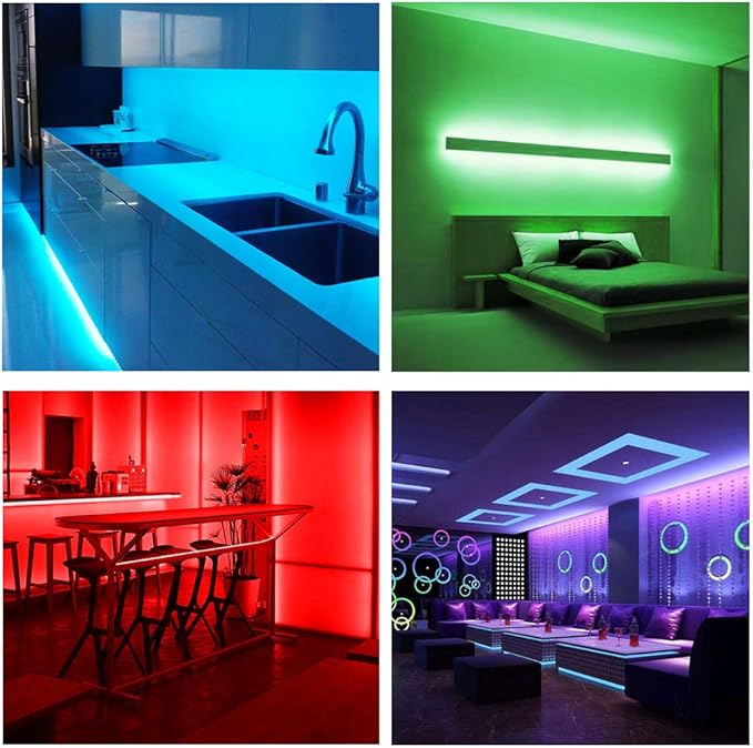DAYBETTER RGB Led Light Strips Kit Compatible with Alexa and Google Assistant, Smart WiFi Led Strip Lights for Bedroom, Room, Decor, Kitchen, Home Party Decoration (100FT)