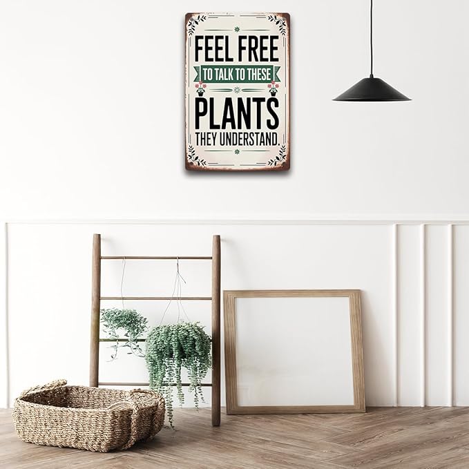 Cottagecore Garden Signs for Outside Decor Gifts Vintage Gardening Metal Tin Signs for Home Garden Greenhouse Living Room Bedroom Yard Outdoor Decor 8X12 Inch
