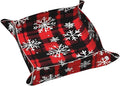 Tray Leather Valet Tray Snowflake Buffalo Plaid Catchall Trays Key Organizer Night Stand Organizer Bedside Vanity Trays Decor for Entryway Table