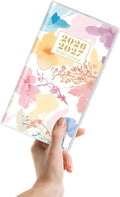 Pocket Calendar 2026-2027, Floral 2026-2027 Monthly Planner - 3.7" x 6.7" - Runs from January 2026 Until December 2027, 2026 Pocket Calendar with PVC Cover for Organizing & Planning
