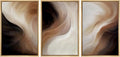 MUDECOR Framed Canvas Print Wall Art Abstract Neutral Brown and Beige Fluid Illustrations Realism Decorative for Living Room, Bedroom, Office - 24"x36"x3 Natural