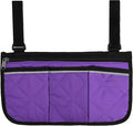 Camping Armrest Storage Bag, Chair Armrest Organizer, Car Seat Hanging Bag, Extended Back Buckle Canvas Beach Chair StorageBag, Side HangingBag For Bedside/Outdoor/Beach/Camping(purple)