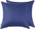 MIULEE Pack of 2 Decorative Outdoor Waterproof Pillow Covers Square Garden Cushion Sham Throw Pillowcase Shell for Spring Patio Tent Couch 22x22 Inch Navy Blue