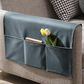 Sofa Armrest Organizer with 3 Pockets Faux Leather Armchair Magazine Holder Couch Remote Caddy Control Holder Waterproof Sofa Bedside Storage Pockets Bag Furniture Protector for Cellphone Book Pouch